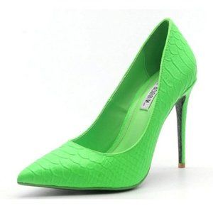 Cape Robbin Neon Lights Green High Heel Pumps New.